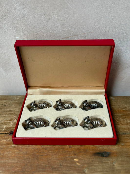 Antique Cat Knife Holders