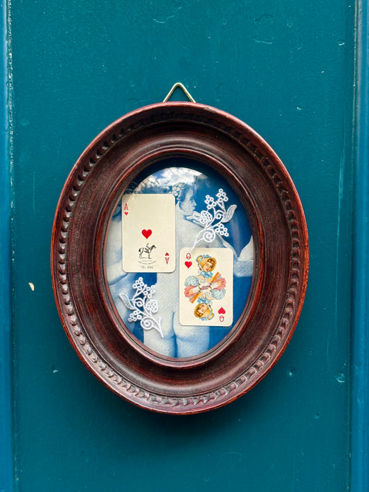 Victorian Oval Frame with 1898 Print