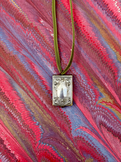 Antique Eiffel Tower Postcard Booklet Pendant