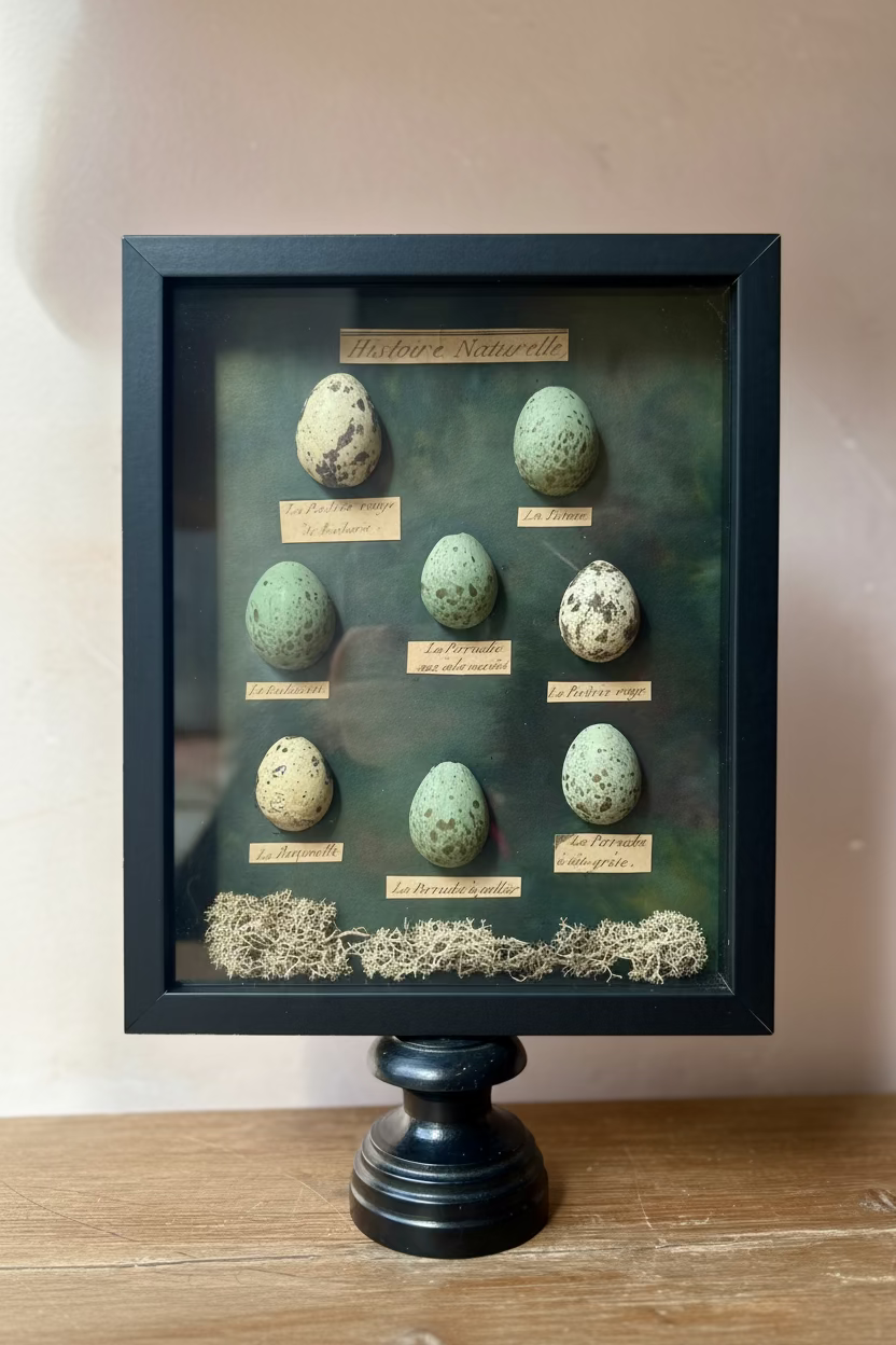 Natural History Quail Egg Display