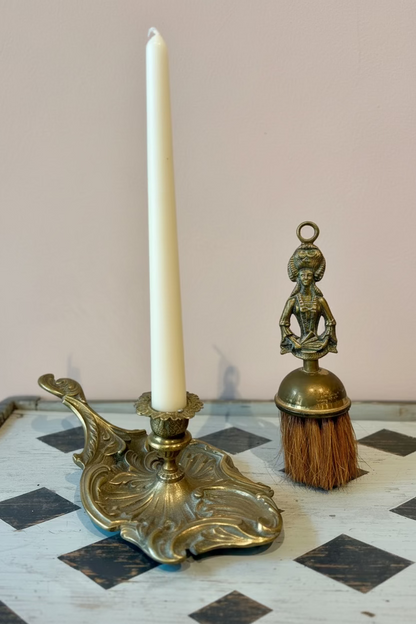 Antique Bougeoir & Balayette