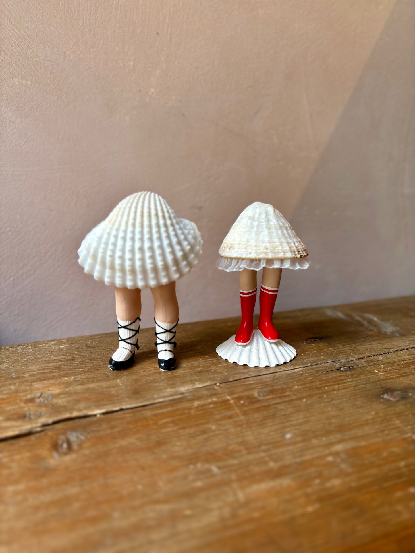 Set of Two Surreal Shell People by Maïssa Toulet