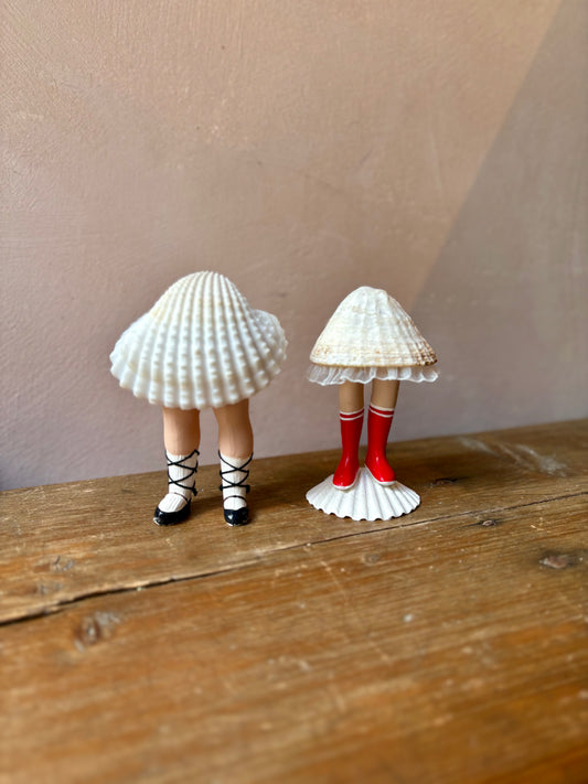 Set of Two Surreal Shell People by Maïssa Toulet
