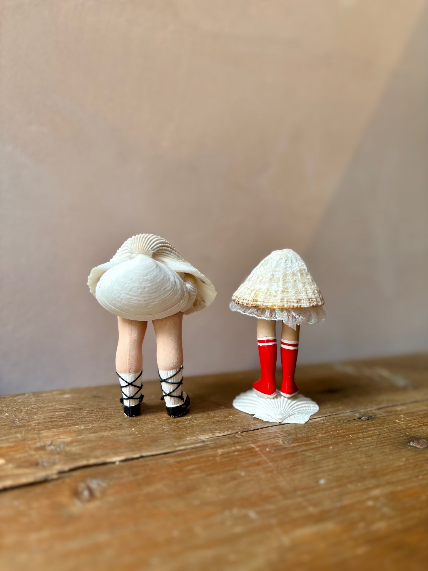 Set of Two Surreal Shell People by Maïssa Toulet
