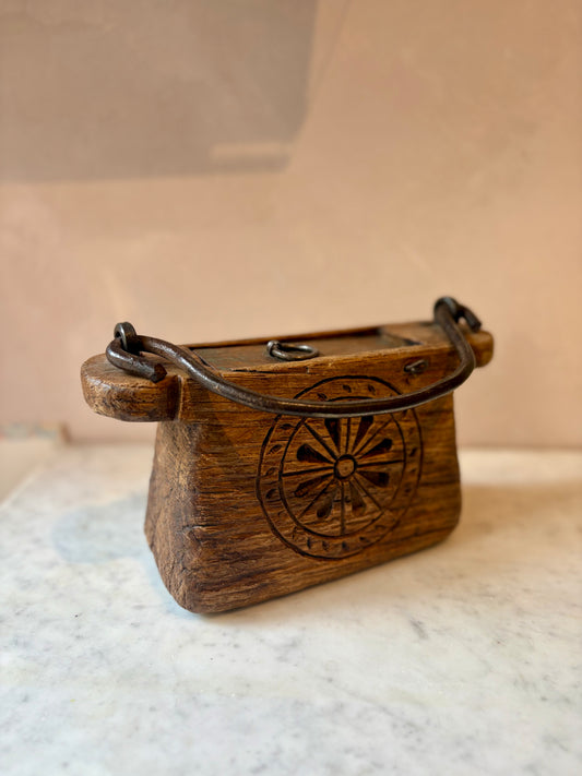 Folk Art Wooden Box from Haute-Savoie