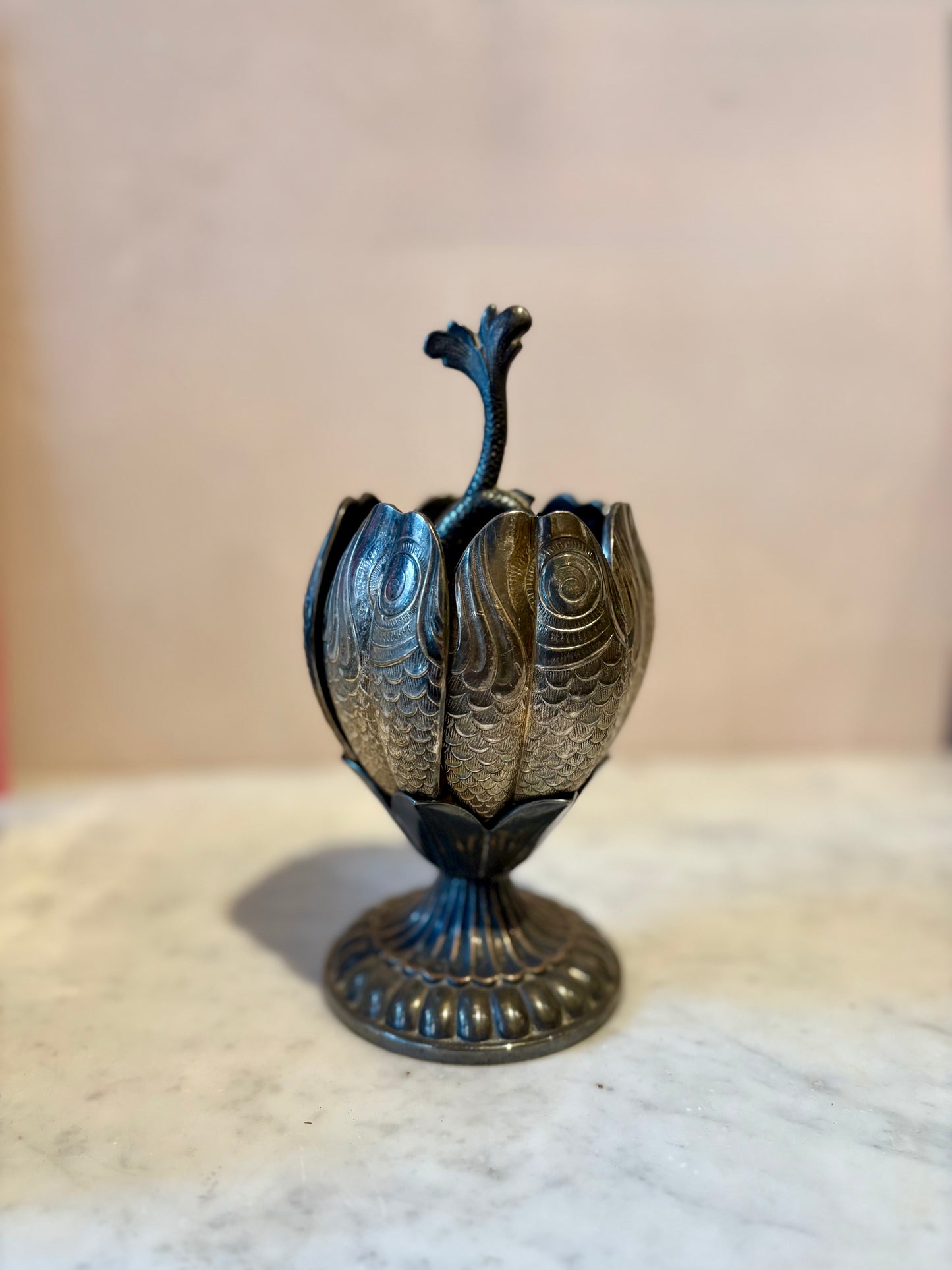 Silver-plated Art Nouveau Caviar Server