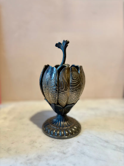 Silver-plated Art Nouveau Caviar Server