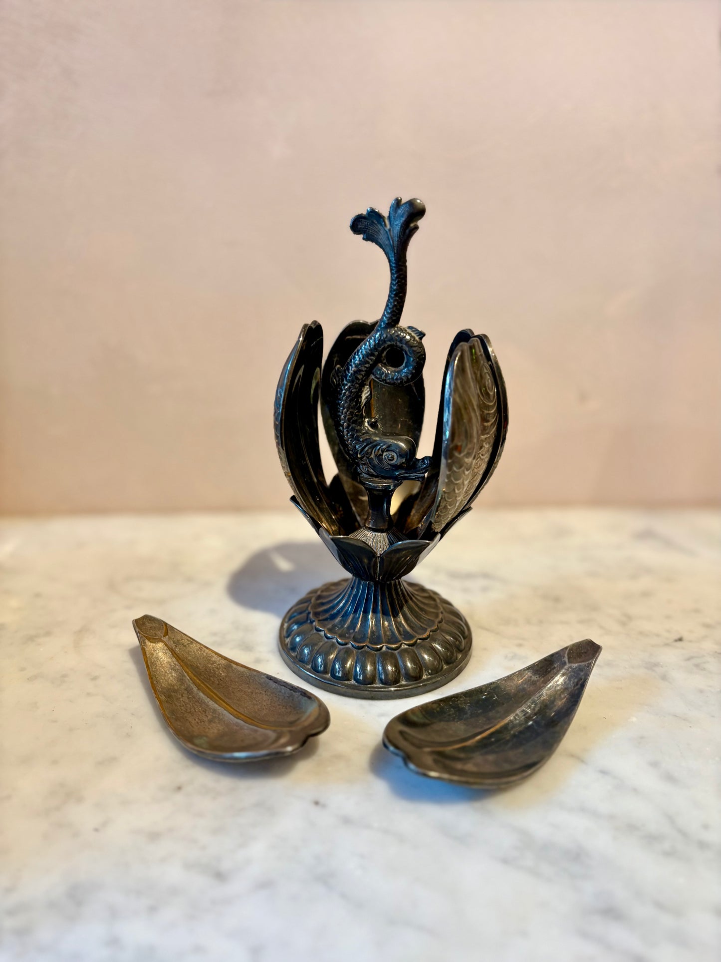 Silver-plated Art Nouveau Caviar Server