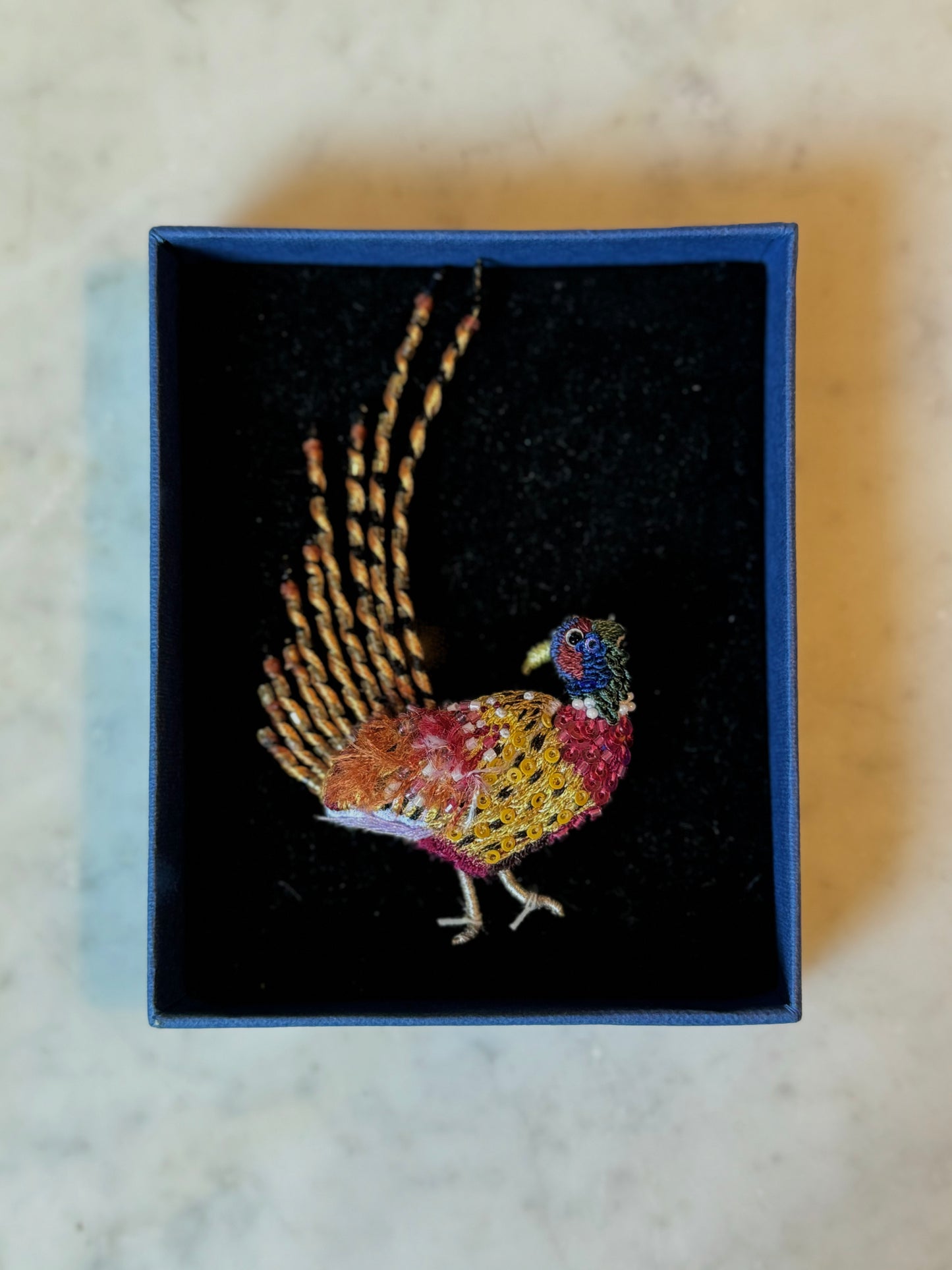 Handmade Pheasant Brooch Pin