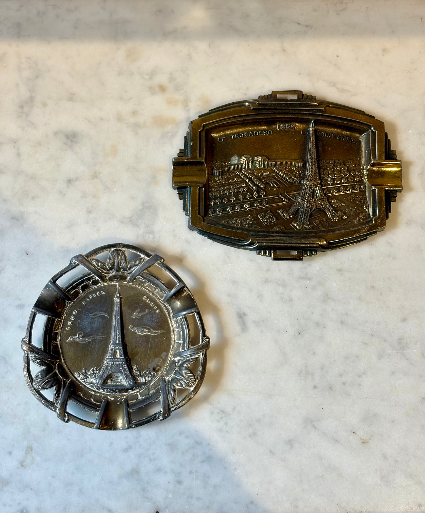 Antique Paris Souvenir Trinket Trays