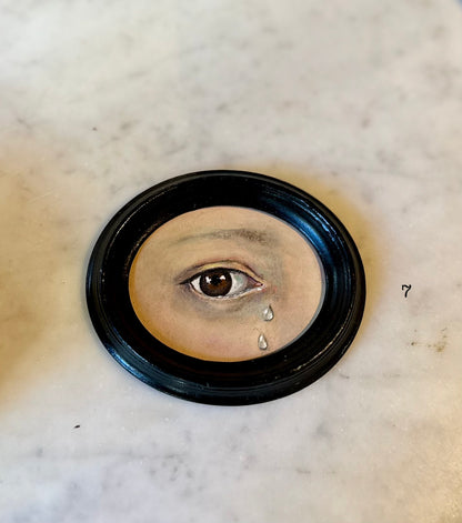 Miniature Lovers Eye Gouache Paintings By French artist Céline Verney