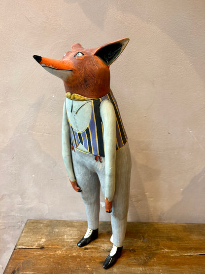 Gentleman Fox Sculpture by Nastia Calaca — In-Store Pickup Only