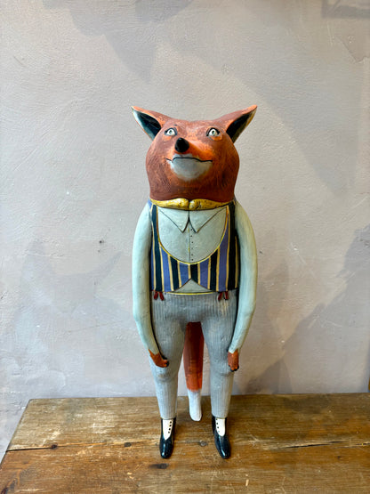 Gentleman Fox Sculpture by Nastia Calaca — In-Store Pickup Only