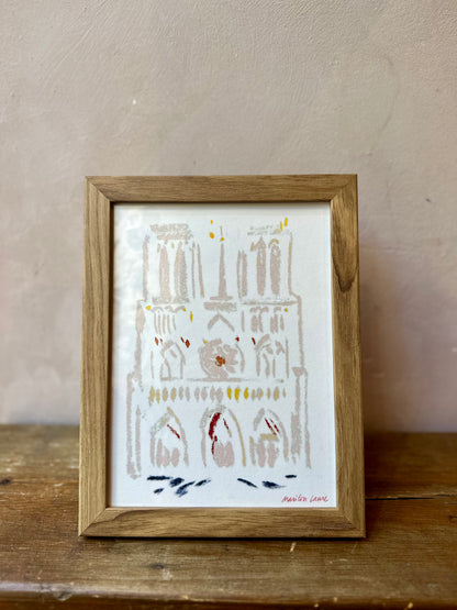 Artist Print by a member of the Notre Dame restoration team