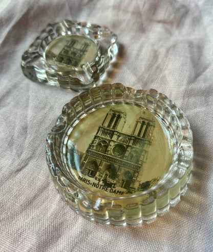Vintage Notre-Dame Glass Souvenir Dish