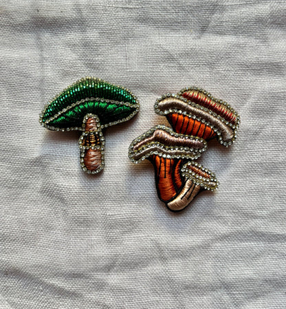 Mushroom Brooch by Céleste Mogador
