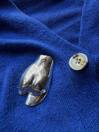 Solid Silver Bum Brooch by INCARNEM