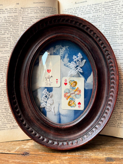 Victorian Oval Frame with 1898 Print