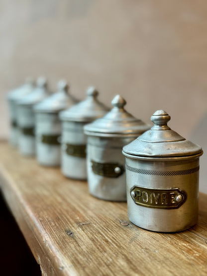 Vintage French Aluminum Kitchen Nesting Pots