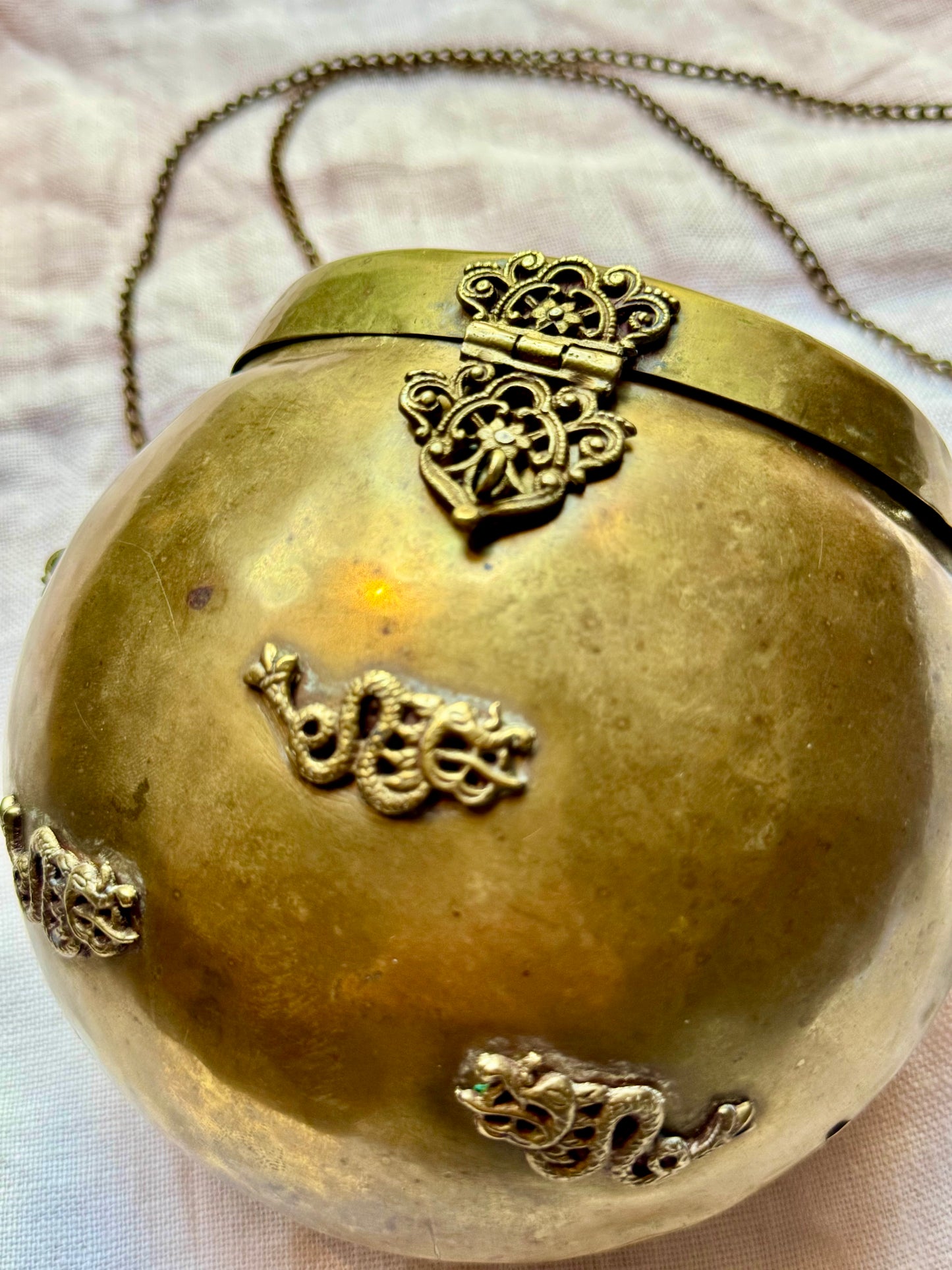 Antique Brass Clutch Bag