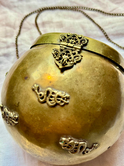 Antique Brass Clutch Bag