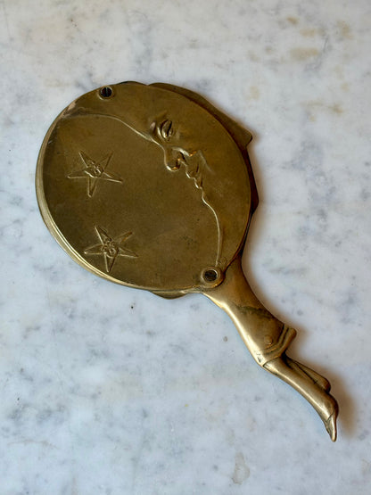 Vintage 1920s Pierrot Hand Mirror