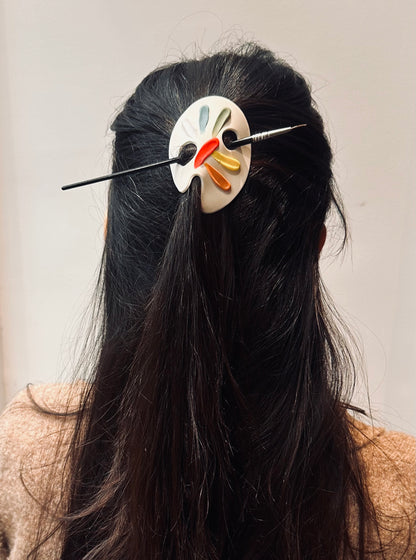 Paint Palette Hair Pin