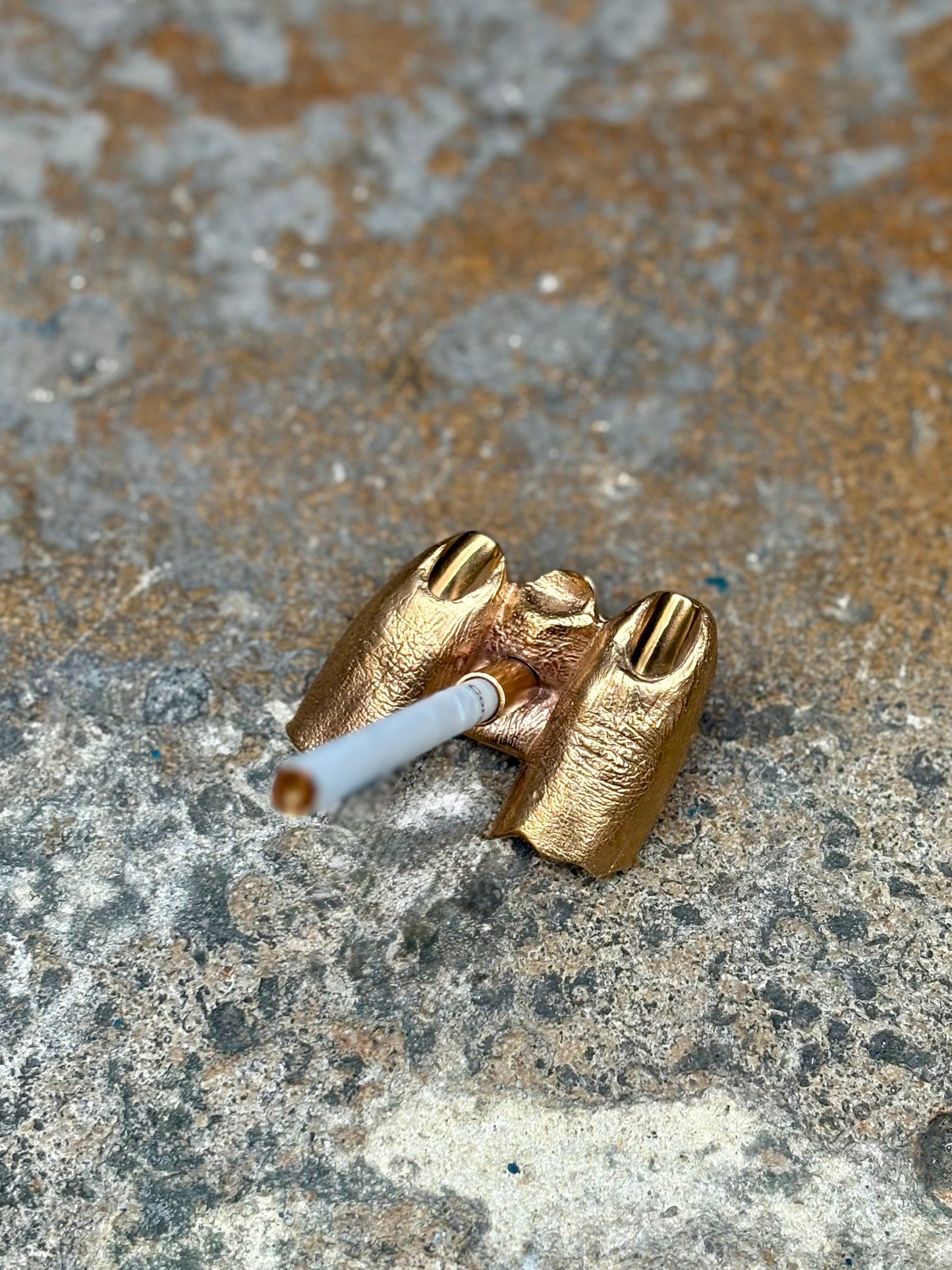 Gold-Plated Bronze Cigarette Holder by INCARNEM