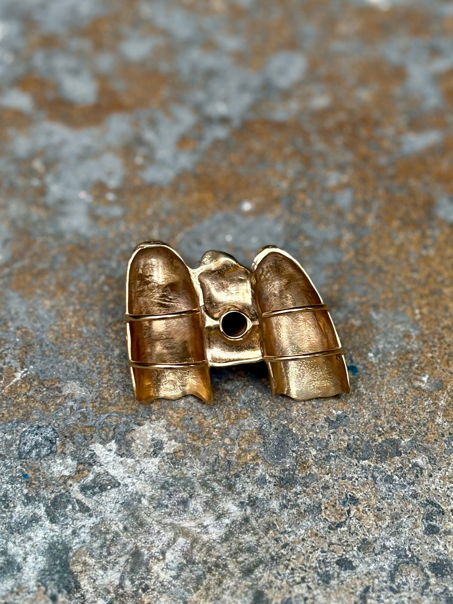 Gold-Plated Bronze Cigarette Holder by INCARNEM