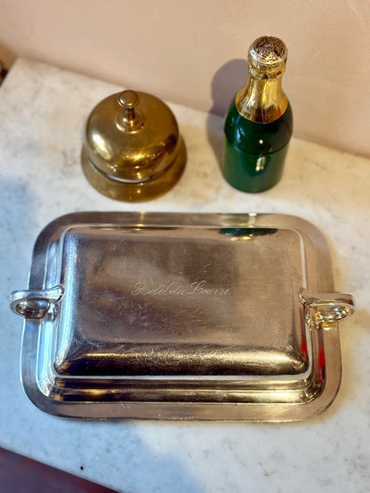 Vintage Hôtel du Louvre Silver-Plated Room Service Cloche