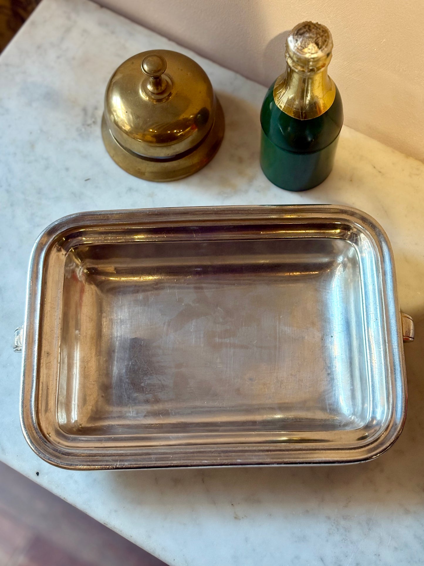 Vintage Hôtel du Louvre Silver-Plated Room Service Cloche