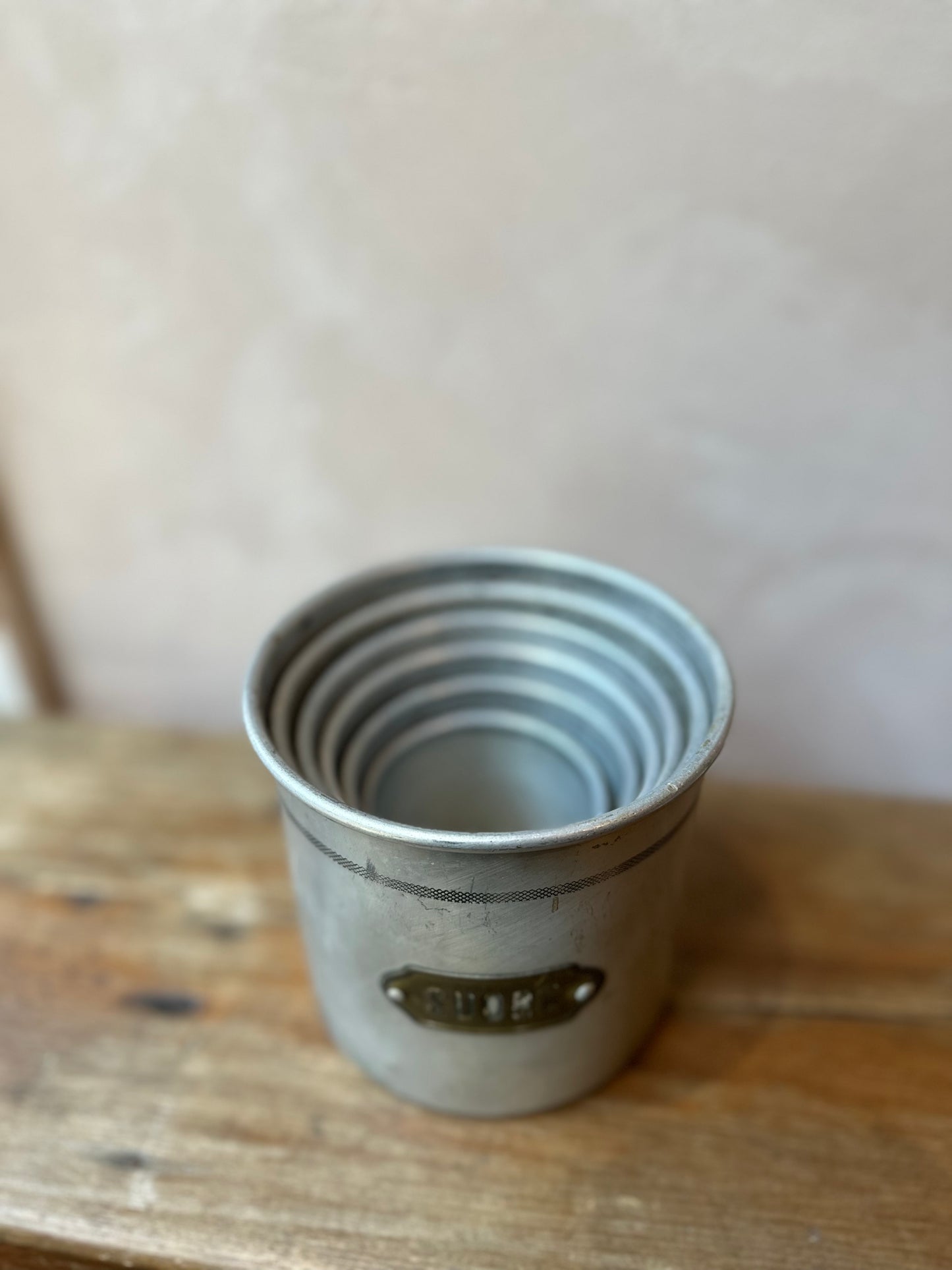 Vintage French Aluminum Kitchen Nesting Pots