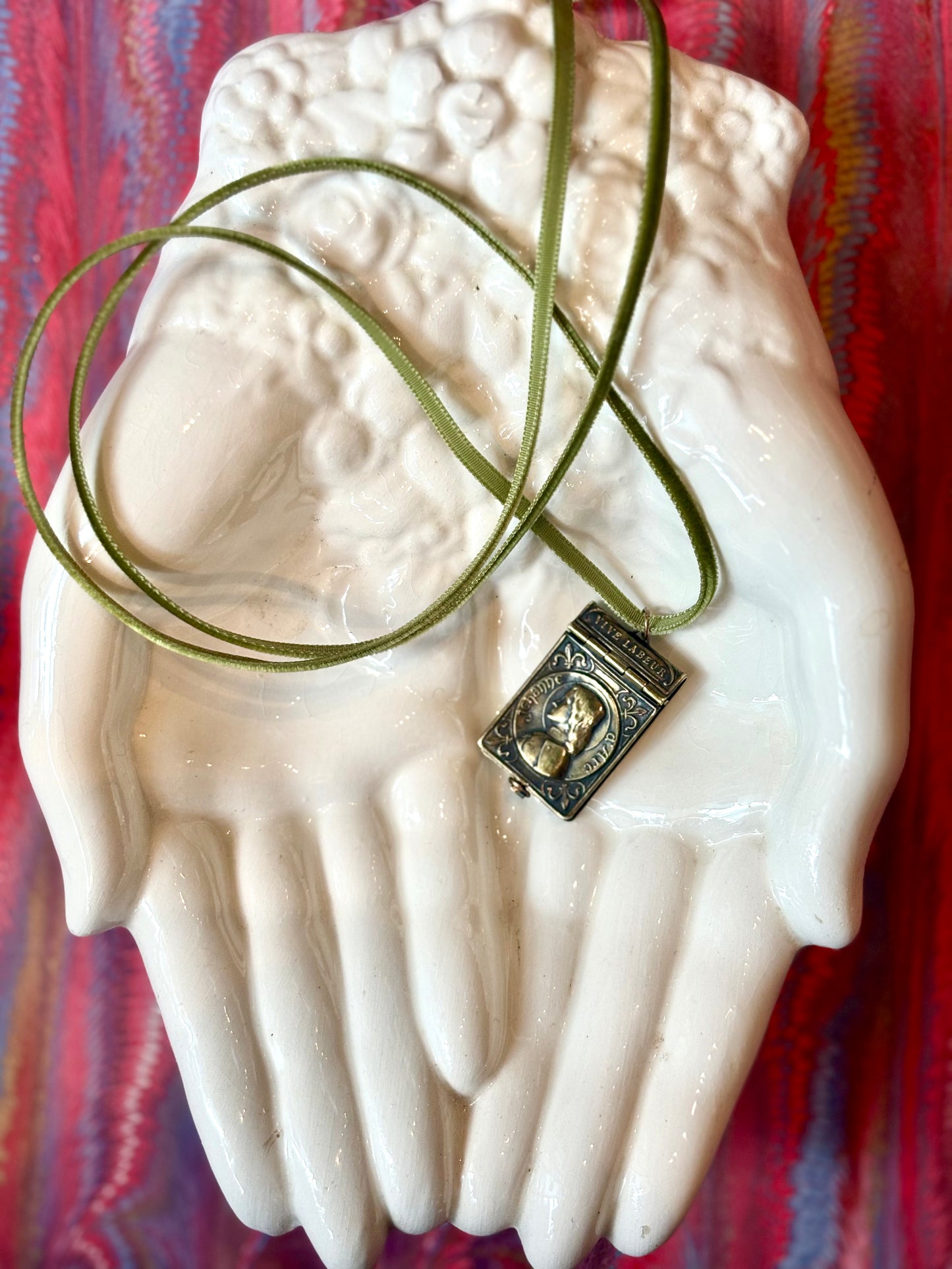 Rare Antique Joan of Arc Book Pendant