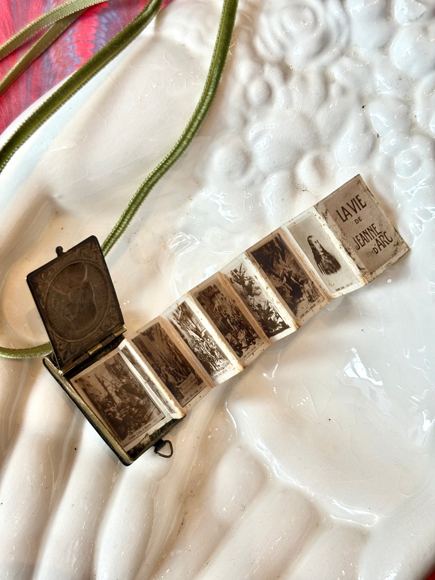 Rare Antique Joan of Arc Book Pendant