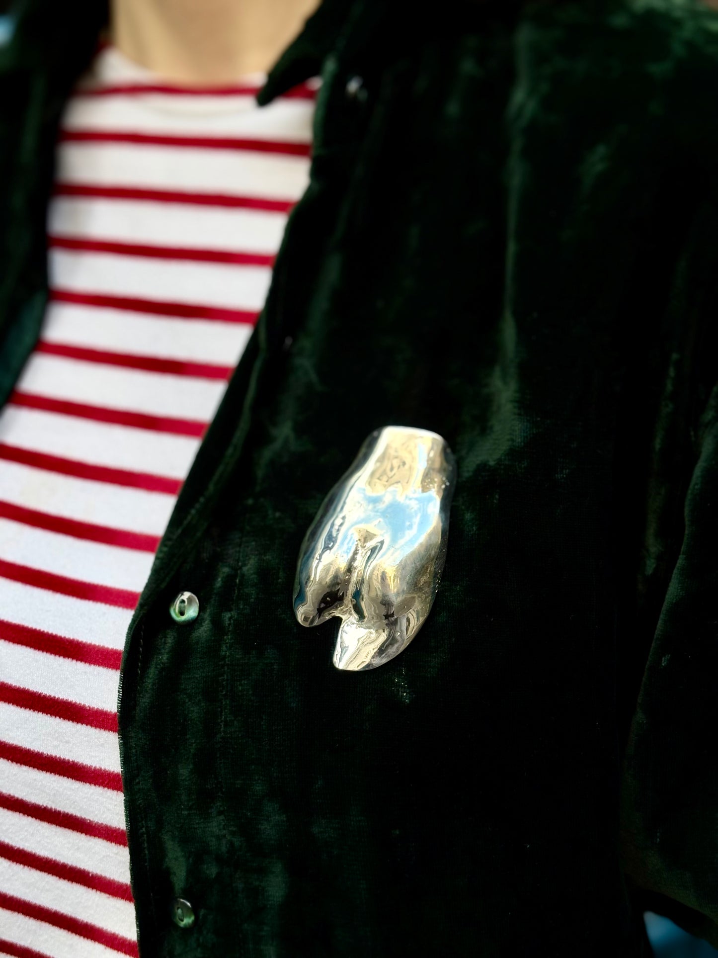 Solid Silver Bum Brooch by INCARNEM