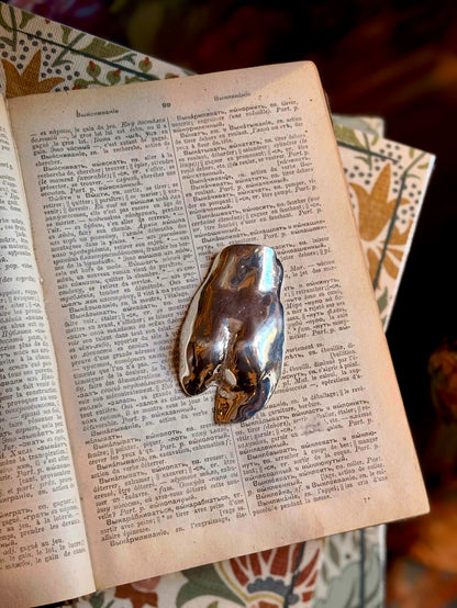 Solid Silver Bum Brooch by INCARNEM