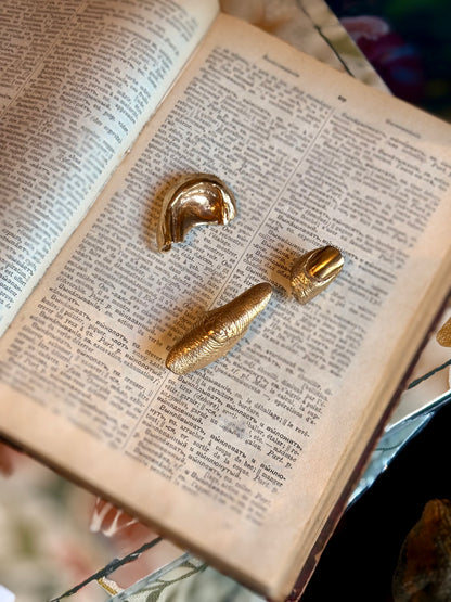 Gold-Plated Bronze Double Ring by INCARNEM