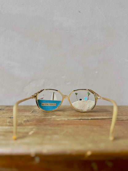 "La dame en bleu" Surreal Glasses by Maïssa Toulet