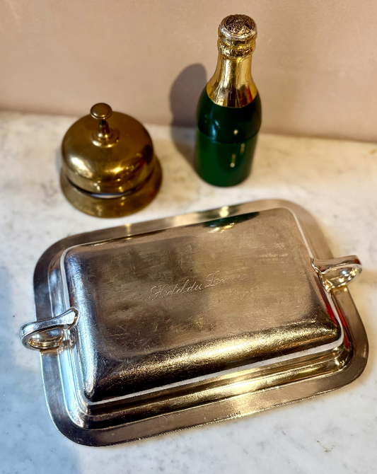 Vintage Hôtel du Louvre Silver-Plated Room Service Cloche