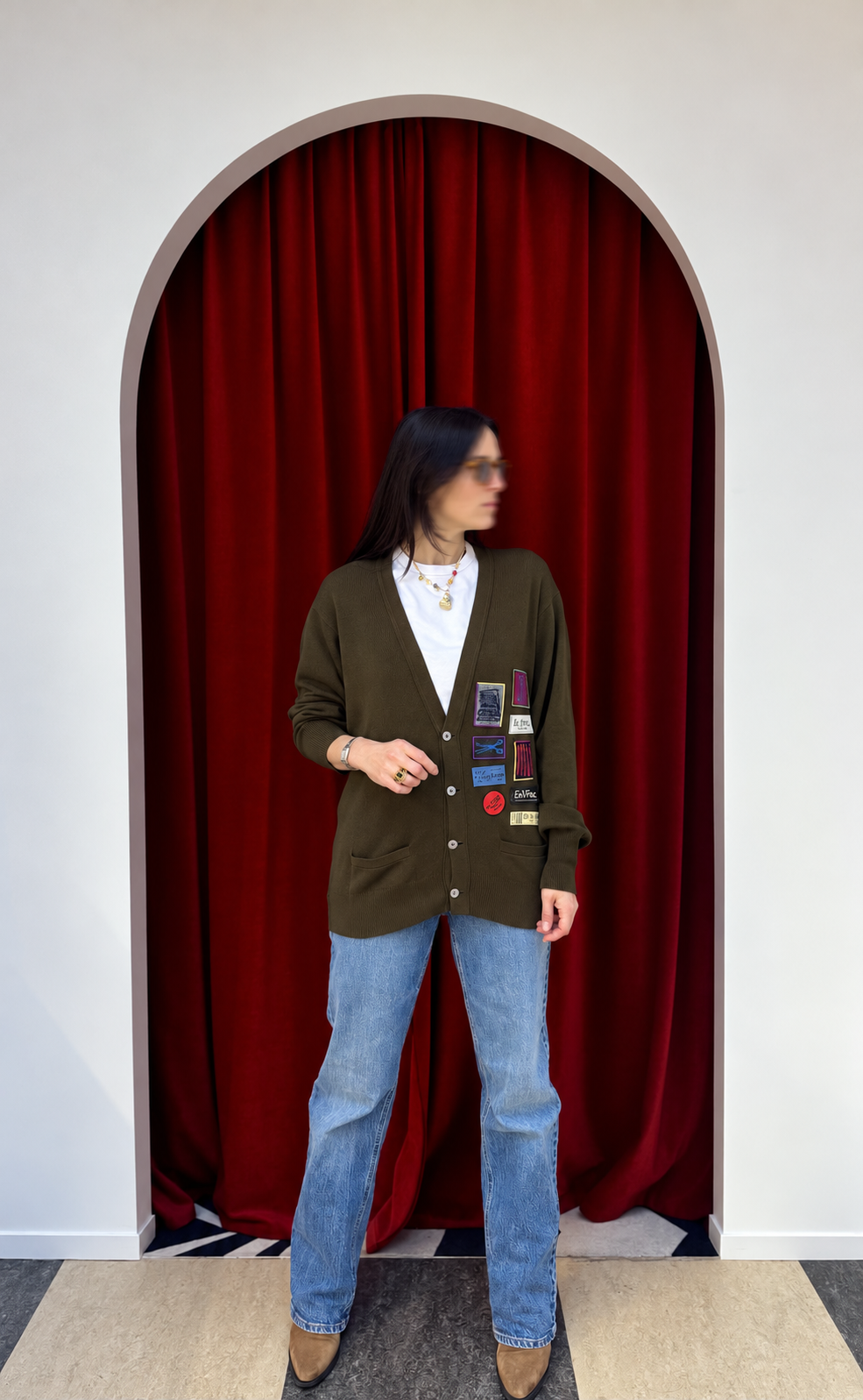 Vintage Forest Green Cardigan by En Vrac