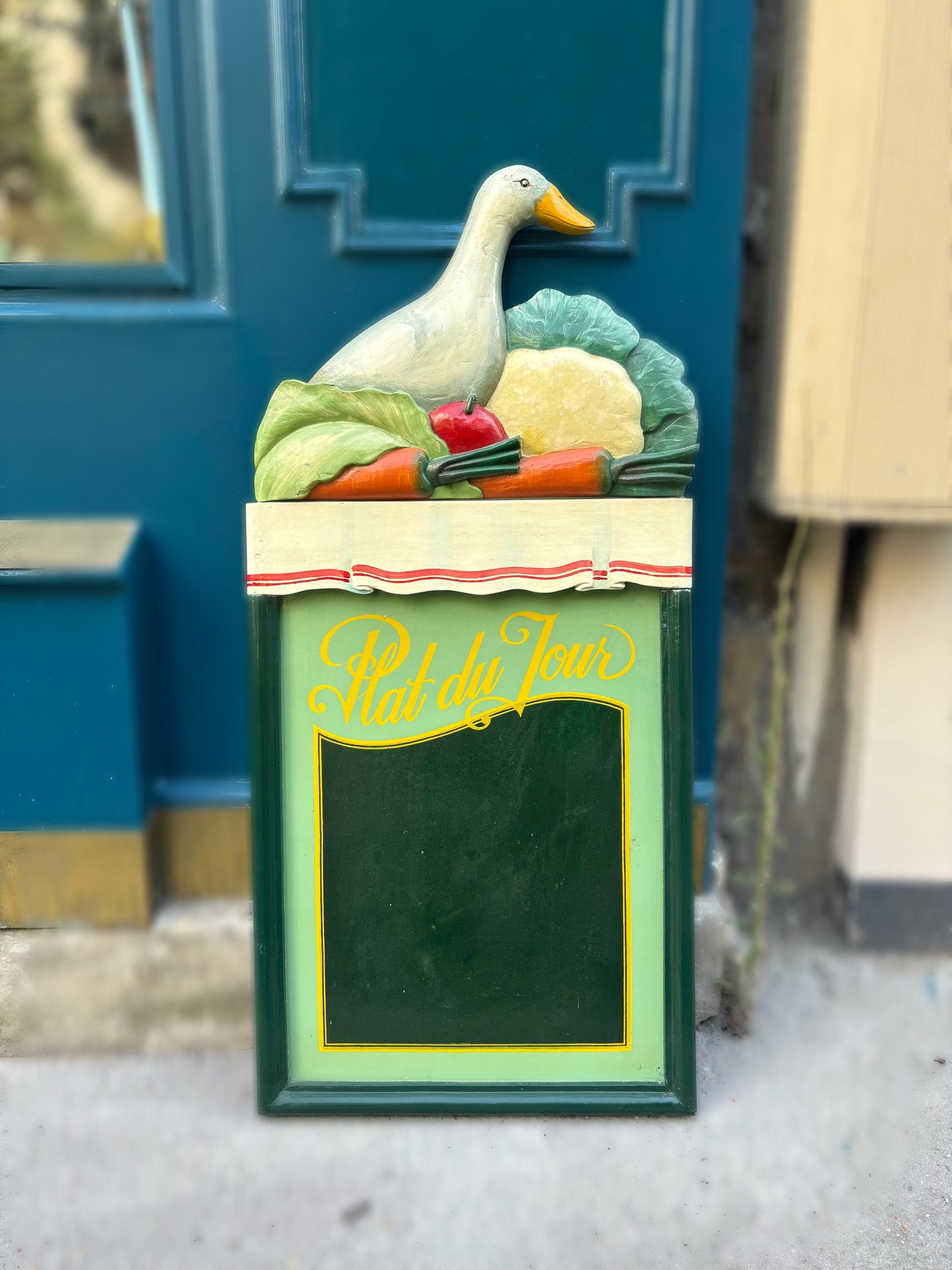 Vintage Goose Chalk board "Plat du Jour"
